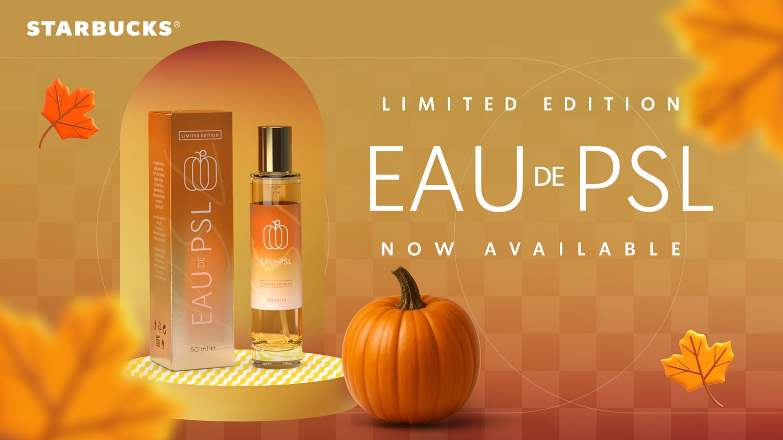 Product key visual: the 50 ml EAU de PSL and its box.