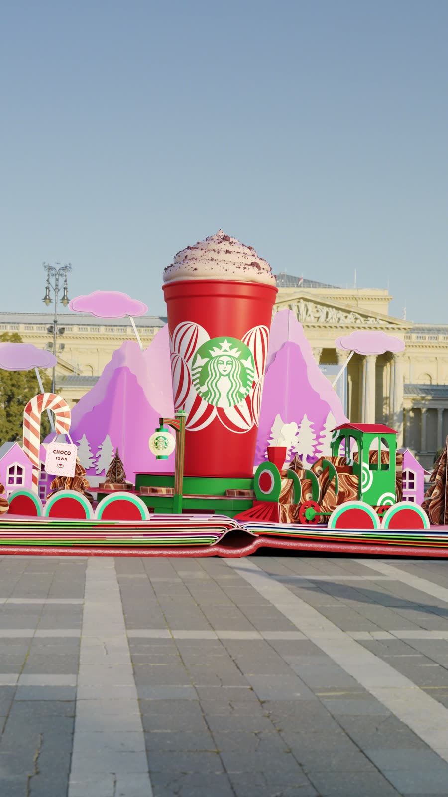 Holiday 2024 in Budapest: the last page of the storybook turns to reveal the red cup.