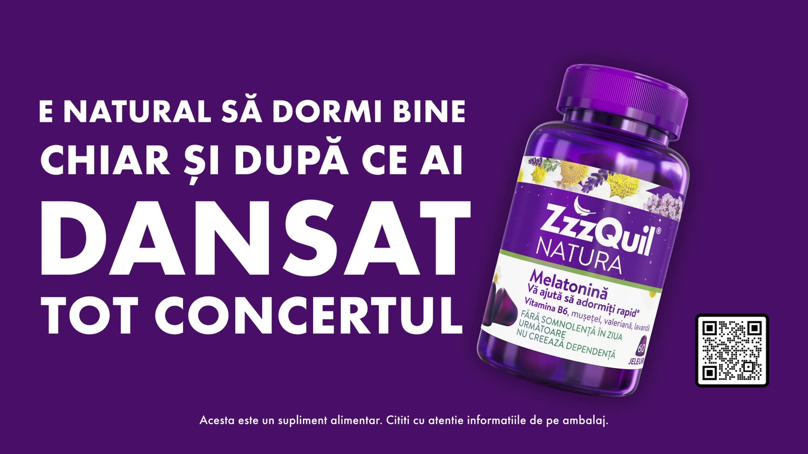 Screen file: 'E natural să dormi bine chiar și după ce ai DANSAT TOT CONCERTUL' (It's natural to sleep well even after you've danced the whole concert).